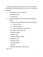 Chiến lược hoạt động sản xuất và xây dựng kênh phân phối nước giải khát công ty coca cola việt nam 