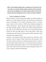MỘT  số GIẢI PHÁP NHẰM NÂNG CAO HIỆU QUẢ ỨNG DỤNG SCM tại CÔNG TY LD dược PHẨM SANOFI AVENTIS VIỆT NAM e 