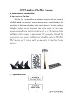 Lựa chọn chiến lược hoạt động dựa trên cơ sở phân tích SWOT của công ty sản xuất kinh doanh các mặt hàng thép đại phát e 