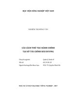 cải cách thủ tục hành chính tại sở tài chính hải dương 