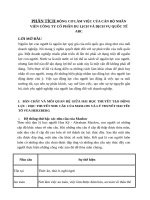 PHÂN TÍCH ĐỘNG cơ làm VIỆC của cán bộ NHÂN VIÊN CÔNG TY cổ PHẦN DU LỊCH và DỊCH vụ QUỐC tế ABC 