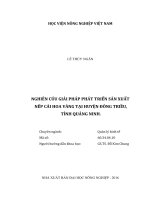 nghiên cúu giải pháp phát triển sản xuất nếp cái hoa vàng tại huyện đông triều, tỉnh quảng ninh  