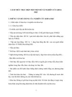 CÁCH THỨC THỰC HIỆN một một đề tài NGHIÊN cứu KHOA học