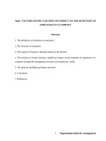 CÁC NHÂN tố ẢNH HƯỞNG đến GIỮ CHÂN NGƯỜI LAO ĐỘNG TRONG CÔNG TY e 