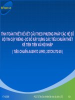 TÍNH TOÁN KẾT CẤU THEO PHƯƠNG PHÁP ĐỘ TIN CẬY RIÊNG