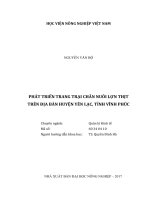 Phát triển trang trại chăn nuôi lợn thịt trên địa bàn huyện yên lạc, tỉnh vĩnh phúc 