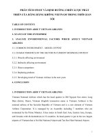 Phân tích SWOT và định hướng chiến lược phát triển của hãng hàng không vietnam trong thời gian tới e 