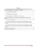 PHÂN TÍCH bản CHẤT và mối QUAN hệ GIỮA HAI học THUYẾT cơ bản về tạo ĐỘNG lực CHO NGƯỜI LAO ĐỘNG 