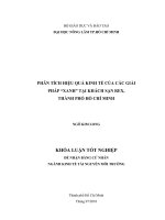PHÂN TÍCH HIỆU QUẢ KINH TẾ CỦA CÁC GIẢI PHÁP “XANH” TẠI KHÁCH SẠN REX, THÀNH PHỐ HỒ CHÍ MINH