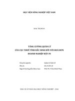 Tăng cường quản lý của cục thuế tỉnh bắc ninh đối với hóa đơn doanh nghiệp đặt in 
