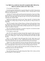 VAI TRÒ của LÃNH tụ NGUYỄN ái QUỐC đối với sự RA đời của ĐẢNG CỘNG sản VIỆT NAM