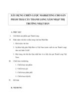 Xây dựng chiến lược marketing cho sản phẩm trái cây thanh long xâm nhập thị trường nhật bản 