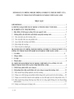 ĐÁNH GIÁ ưu điểm, NHƯỢC điểm, cơ hội và THÁCH THỨC của CÔNG TY THẢO NGUYÊN KHI XUẤT KHẨU CHÈ SANG ANH 