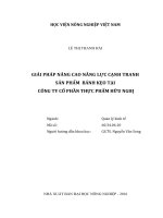 giải pháp nâng cao năng lực cạnh tranh sản phẩm bánh kẹo tại công ty cổ phần thực phẩm hữu nghị 