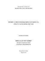 TÌM HIỂU VÀ PHÂN TÍCH HOẠT ĐỘNG XUẤT KHẨU CỦA CÔNG TY CAO SU KENDA VIỆT NAM