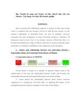 Học thuyết kỳ vọng của vroom và học thuyết nhu cầu của maslow  vận dụng vào thực tiễn doanh nghiệp  e 