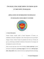 ỨNG DỤNG CÔNG NGHỆ THÔNG TIN TRONG QUẢN lý NHÀ nước về hải QUAN e 