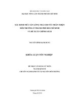 XÁC ĐỊNH MỨC SẴN LÒNG TRẢ CHO TÚI THÂN THIỆN MÔI TRƯỜNG Ở THÀNH PHỐ HỒ CHÍ MINH VÀ ĐỀ XUẤT CHÍNH SÁCH