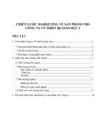 CHIẾN lược MARKETING về sản PHẨM CHO CÔNG TY CP THIẾT bị GIÁO dục 1 