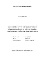 nâng cao năng lực tư vấn giám sát thi công xây dựng tại công ty cổ phần tư vấn công nghệ, thiết bị và kiểm định xây dựng coninco 