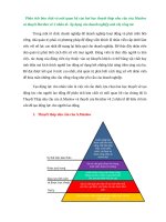 Phân tích bản chất và mối quan hệ của hai học thuyết tháp nhu cầu của maslow và thuyết herzber về 2 nhân tố 