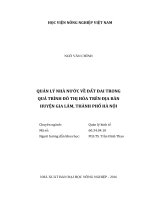 quản lý nhà nước về đất đai trong quá trình đô thị hóa trên địa bàn huyện gia lâm, thành phố hà nội 