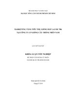 MARKETING TĂNG TIÊU THỤ GIỐNG BẮP LAI SSC 586 TẠI CÔNG TY CP GIỐNG CÂY TRỒNG MIỀN NAM