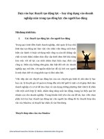 Dựa vào học thuyết tạo động lực – hay ứng dụng vào doanh nghiệp mìn trong tạo đông lực cho người lao động 