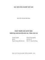 phát triển sản xuất mận trên địa bàn huyện bắc hà, tỉnh lào cai