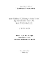 PHÂN TÍCH THỰC TRẠNG SỬ DỤNG TÀI SẢN CHUNG TẠI CHUNG CƯ MIẾU NỔI 18 TẦNG, QUẬN BÌNH THẠNH, TP HCM