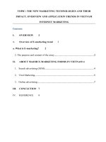 Các công nghệ marketing mới và sức tác động của chúng đánh giá tổng quan và xu hướng ứng dụng marketing điện tử ở việt nam e 