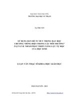 Sử dụng bản đồ tư duy trong dạy học chương dòng điện trong các môi trường (vật lí 11) nhằm phát triển năng lực tự học của học sinh 