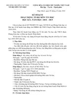 KẾ HOẠCH HOẠT ĐỘNG TỔ BỘ MÔN TIN HỌC HỌC KÌ I NĂM HỌC 2018 2019