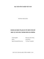 đánh giá hiện trạng nước biển ven bờ khu vực đồ sơn, thành phố hải phòng