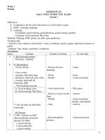 Giáo án Tiếng Anh lớp 4 VNEN tuần 1 đến tuần 3 hay