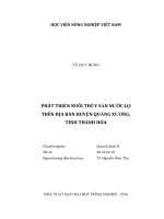 phát triển nuôi thủy sản nước lợ trên địa bàn huyện quảng xương, tỉnh thanh hóa 