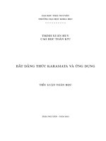 Bất đẳng thức KARAMATA và ứng dụng