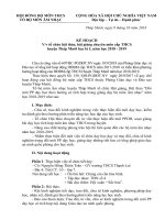 KẾ HOẠCH Tổ chức hội thảo hội giảng chuyên môn Âm nhạc cấp THCS huyện Tháp Mười học kì I năm học 2018 2019