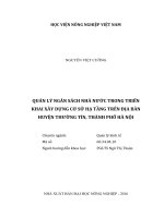 quản lý ngân sách nhà nước trong triển khai xây dựng cơ sở hạ tầng trên địa bàn huyện thường tín, thành phố hà nội 