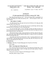 KẾ HOẠCH Tổ chức ngoại khóa tiếng Anh tháng 2 năm học 2017 2018