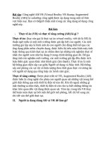 công nghệ ar và vr cùng ứng dụng của nó trong cuộc sống ngày nay