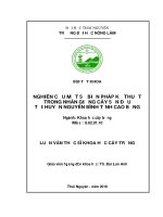 Nghiên cứu một số biện pháp kỹ thuật trong nhân giống cây sơn đậu tại huyện nguyên bình tỉnh cao bằng