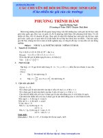 CÁC CHUYÊN ĐỀ BỒI DƯỠNG HSG