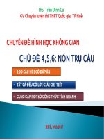 chuyên đề mặt cầu, mặt trụ, mặt nón