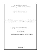 Nghiên cứu, đánh giá hiện trạng công nghệ và môi trường một số cơ sở chế biến thuỷ sản trên địa bàn hải phòng, đề xuất các giải pháp xử lý giảm thiểu ô nhiễm môi trường 