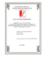 Nghiên cứu, xử lý nước thải sản xuất mì ăn liền thu biogas và thiết kế hoàn thiện hệ thống xử lý nước thải sản xuất công ty acecook việt nam 