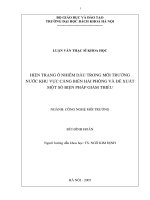 Hiện trạng ô nhiễm dầu trong môi trường nước khu vực cảng biển hải phòng và đề xuất một số biện pháp giảm thiểu 