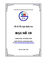 đề ôn tập kiểm tra Đại số 10 chương 3