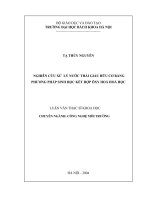 Nghiên cưú xử lý nước thải giàu hữu cơ bằng phương pháp sinh học kết hợp ôxy hoá hoá học 