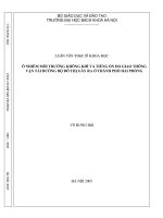 Ô nhiễm môi trường không khí và tiếng ồn do giao thông vận tải đường bộ đô thị gây ra ở thành phố hải phòng 